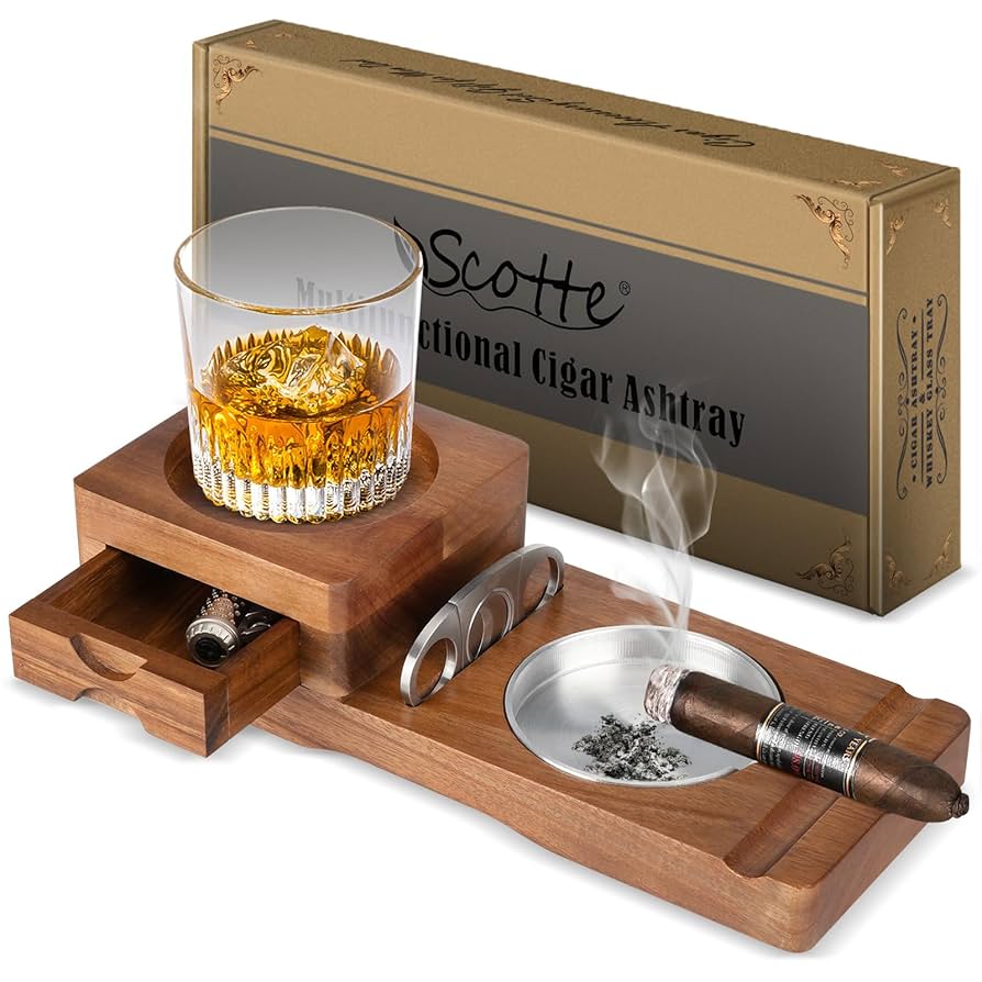非売品　スコッチウイスキー　ビンテージ シガートレー Amazon.com: Scotte Ashtray Coaster Whiskey Glass Tray